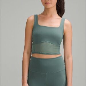 Lululemon wunder train mesh panel tank top green